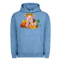 Pigment Pebble Blue fall pig Urban Hoodie - RanaPortraitStore