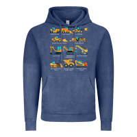 Vintage Denim construction excavator vehicle boys builder heavy equipment t shirt Vintage Hoodie - linhVisuals
