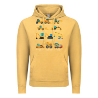 Vintage Mustard construction excavator vehicle boys builder heavy equipment t shirt Vintage Hoodie - linhVisuals