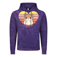 Cloud Purple cute hamster design retro heart shape vintage t shirt Vintage Hoodie - linhVisuals