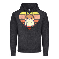 Vintage Black cute hamster design retro heart shape vintage t shirt Vintage Hoodie - linhVisuals