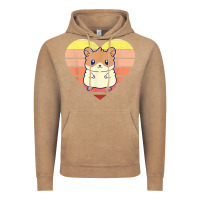 Vintage Coffee cute hamster design retro heart shape vintage t shirt Vintage Hoodie - linhVisuals