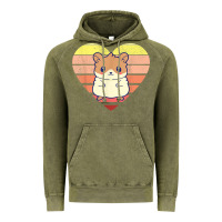 Vintage Olive cute hamster design retro heart shape vintage t shirt Vintage Hoodie - linhVisuals