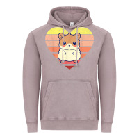 Vintage Zinc cute hamster design retro heart shape vintage t shirt Vintage Hoodie - linhVisuals