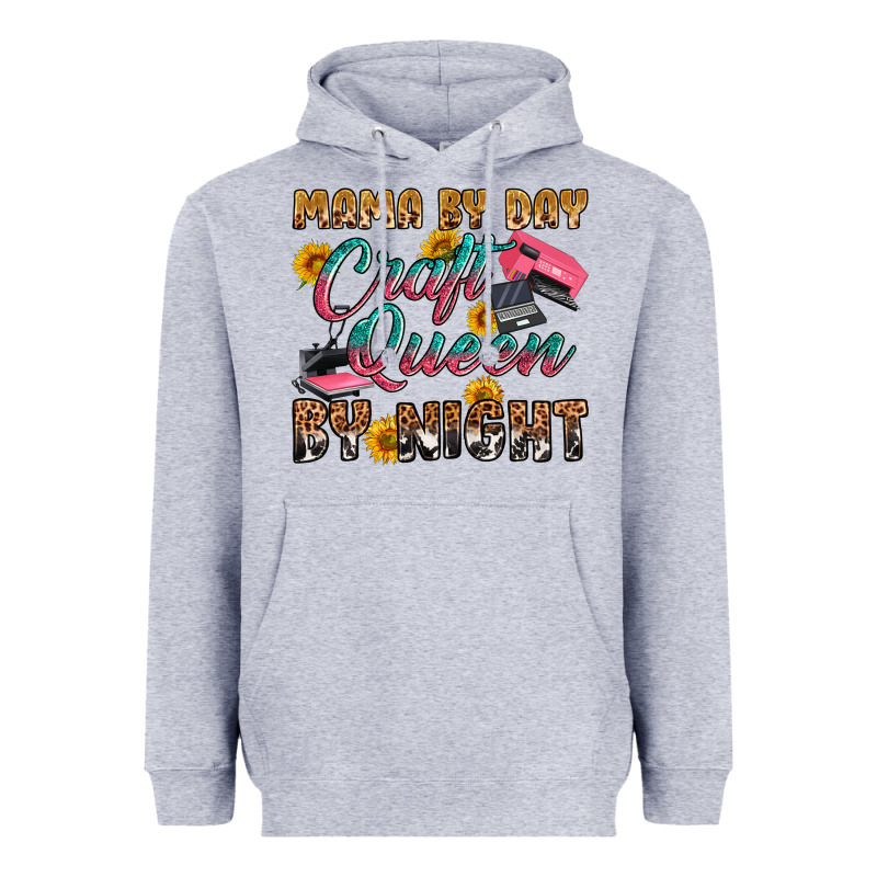 Mama By Day Craft Queen By Night Heavyweight Hoodie by RanaPortraitStore | Teevron