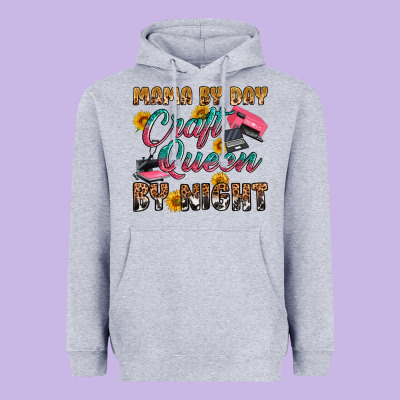 Mama By Day Craft Queen By Night Heavyweight Hoodie Designed By Ranaportraitstore