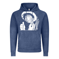 Vintage Denim luffy one piece Vintage Hoodie - linhVisuals