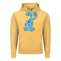 Vintage Mustard blues clues on red sofa Vintage Hoodie - linhVisuals
