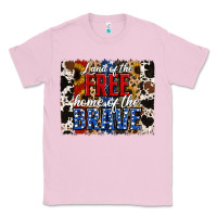 Bubblegum Pink land of the free  th of july brushstroke Classic Tee - Jasminsmagicworld