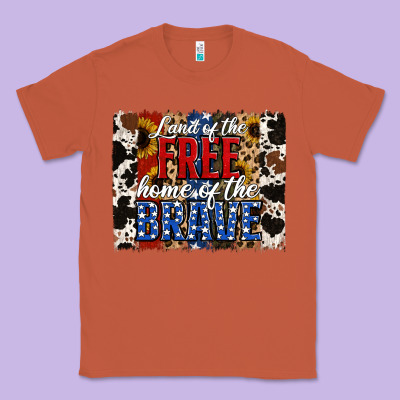 Land Of The Free  Th Of July Brushstroke Classic Tee Designed By Jasminsmagicworld