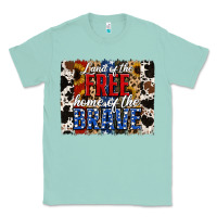 Seafoam land of the free  th of july brushstroke Classic Tee - Jasminsmagicworld