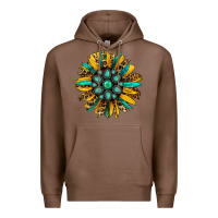 Chestnut turquoise leopard sunflower Premium Hoodie - Jasminsmagicworld