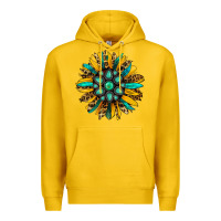 Lemon turquoise leopard sunflower Premium Hoodie - Jasminsmagicworld
