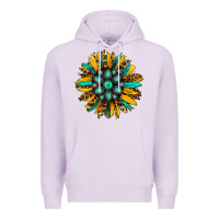 Lilac turquoise leopard sunflower Premium Hoodie - Jasminsmagicworld