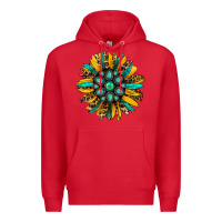 Red turquoise leopard sunflower Premium Hoodie - Jasminsmagicworld