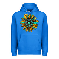 True Royal turquoise leopard sunflower Premium Hoodie - Jasminsmagicworld