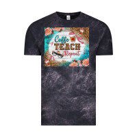 Cloud Black coffee teach repeat tumbler Vintage Tee - BundleAndBundleShop