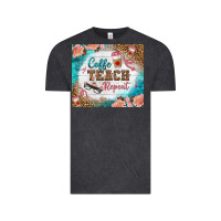 Vintage Black coffee teach repeat tumbler Vintage Tee - BundleAndBundleShop