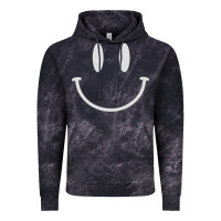 Cloud Black smily Vintage Hoodie - linhVisuals
