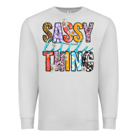 Dove Grey sassy little thing Premium Sweatshirt - RanaPortraitStore