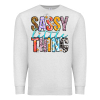 Oatmeal Heather sassy little thing Premium Sweatshirt - RanaPortraitStore