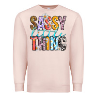 Pale Pink sassy little thing Premium Sweatshirt - RanaPortraitStore