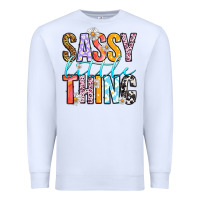 White sassy little thing Premium Sweatshirt - RanaPortraitStore