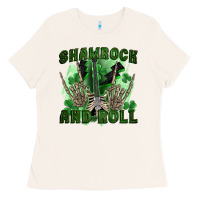 Bone shamrock and roll Ladies Tee - FaDigitalArtStudio