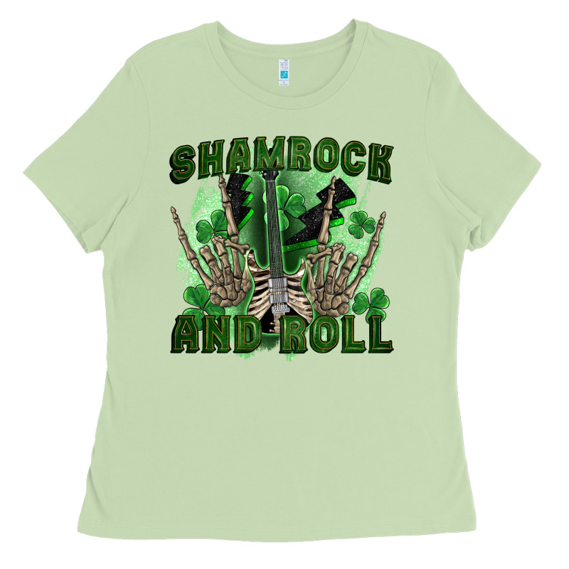 Shamrock And Roll Ladies Tee by FaDigitalArtStudio | Teevron