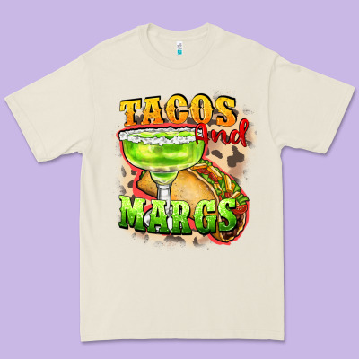 Tacos And Margs Premium Tee Designed By Fadigitalartstudio