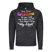Vintage Black grandma t  shirt yes i'm grandma if you think my hands are full t  shi Vintage Hoodie - linhVisuals