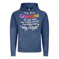 Vintage Denim grandma t  shirt yes i'm grandma if you think my hands are full t  shi Vintage Hoodie - linhVisuals