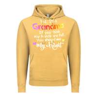 Vintage Mustard grandma t  shirt yes i'm grandma if you think my hands are full t  shi Vintage Hoodie - linhVisuals