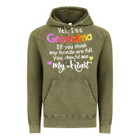 Vintage Olive grandma t  shirt yes i'm grandma if you think my hands are full t  shi Vintage Hoodie - linhVisuals