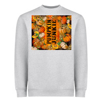 Heather Grey Pumpkin Junkie Heavyweight Sweatshirt - RanaPortraitStore