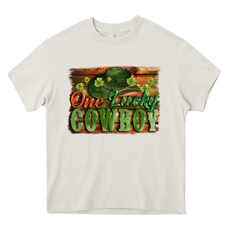One Lucky Cowboy St. Patrick's Day Heavy Core Tee by CowGirlArtShop | Teevron