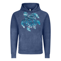 Vintage Denim ocean sea turtle Vintage Hoodie - linhVisuals