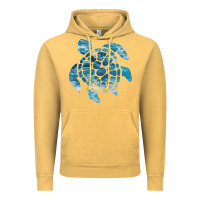 Vintage Mustard ocean sea turtle Vintage Hoodie - linhVisuals