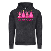 Vintage Black Tis the Season Pink Trees Vintage Hoodie - CowhideDigitalArt