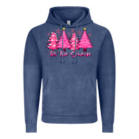 Vintage Denim Tis the Season Pink Trees Vintage Hoodie - CowhideDigitalArt