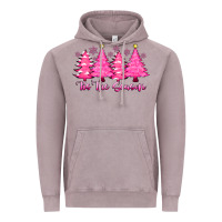 Vintage Zinc Tis the Season Pink Trees Vintage Hoodie - CowhideDigitalArt