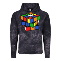 Cloud Black rubik cube Vintage Hoodie - linhVisuals