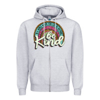 Heather Grey be kind   leopard Zipper Hoodie - JahusDesignShop