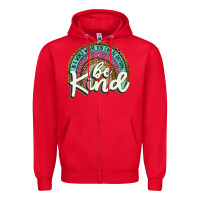 Red be kind   leopard Zipper Hoodie - JahusDesignShop