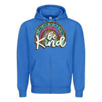 True Royal be kind   leopard Zipper Hoodie - JahusDesignShop