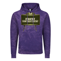 Cloud Purple front toward enemy distressed claymore mine military Vintage Hoodie - linhVisuals