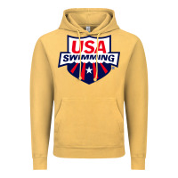 Vintage Mustard swimming team Vintage Hoodie - linhVisuals
