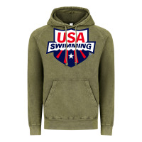Vintage Olive swimming team Vintage Hoodie - linhVisuals