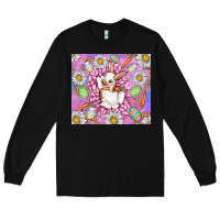 Black Easter Bunny Long Sleeve Tee - CowhideDigitalArt