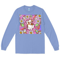 Colony Blue Easter Bunny Long Sleeve Tee - CowhideDigitalArt